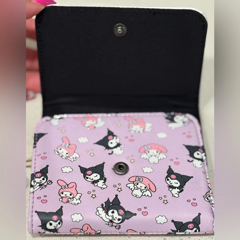 NWT Loungefly Kuromi & My Melody Angel & Devil Mini Flap Wallet